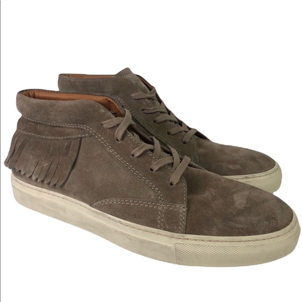 JOHN VARVATOS COLLECTION Suede 315 Reed Fringe Mens Size 9.5 US Shoe Boots $448